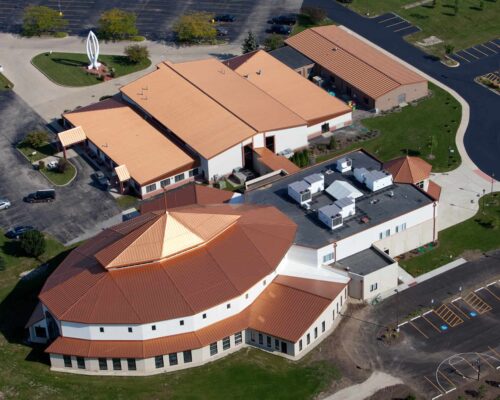 Church of the Holy Apostles Cee-Lock Standing Seam Panel Copper-Cote