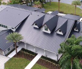 Longwood FL Residence Cee-Lock Standing Seam Panel Matte Black