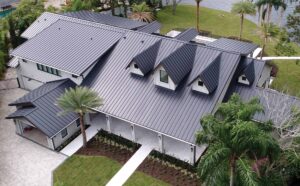 Longwood FL Residence Cee-Lock Standing Seam Panel Matte Black