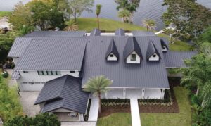 Longwood FL Residence Cee-Lock Standing Seam Panel Matte Black