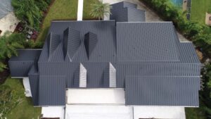 Longwood FL Residence Cee-Lock Standing Seam Panel Matte Black