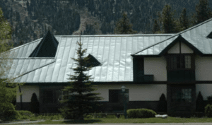 Standing Seam Metal Roof Panel with Oil Canning Appearance. 