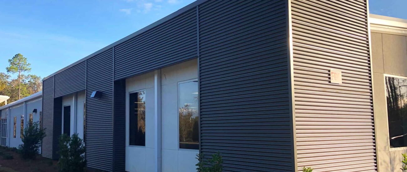 Office Building using HC-16 corrugated panel.