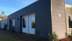 Office Building using HC-16 corrugated panel.