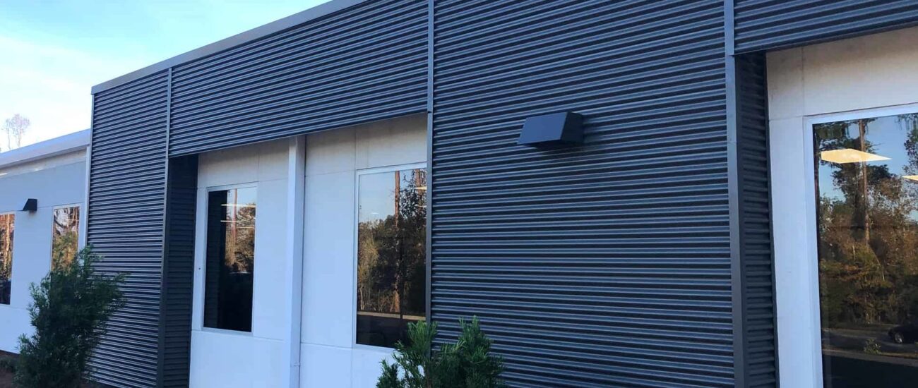 Office Building using HC-16 corrugated panel.