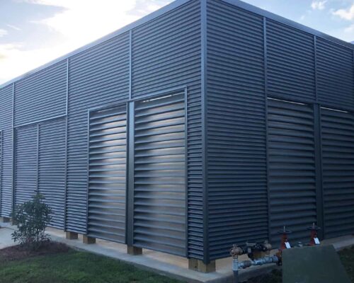 Office Building using HC-16 corrugated panel.