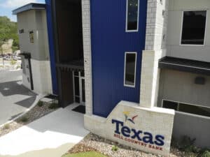 Texas Hill Country Bank Vee-Panel Award Blue Matte Black