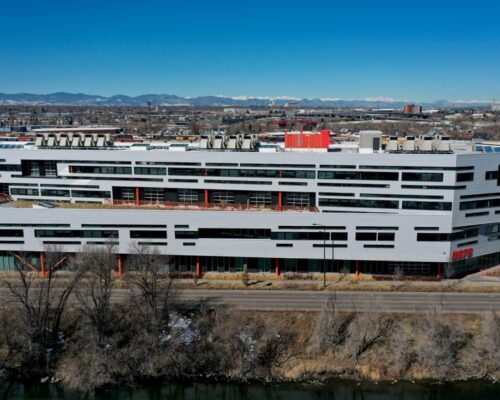 Flight Office Building Deep-Deck Panel Matte Black Shasta White