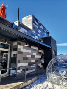Four Friends Kitchen Fluted Fascia Zinc Grey Shasta While Charcoal Grey