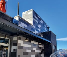 Four Friends Kitchen Fluted Fascia Zinc Grey Shasta While Charcoal Grey