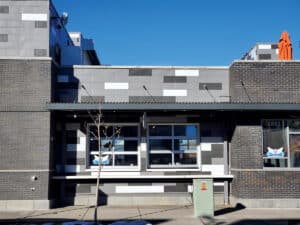 Four Friends Kitchen Fluted Fascia Zinc Grey Shasta While Charcoal Grey