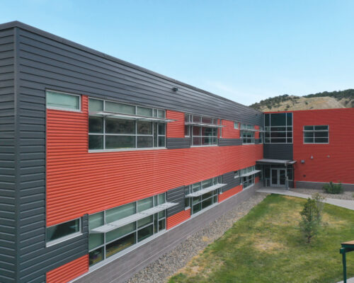 Eagle Valley Elementary HR-16 Panel HS-8 Panel L-Panel Charcoal Grey Terra-Cotta Zinc Grey