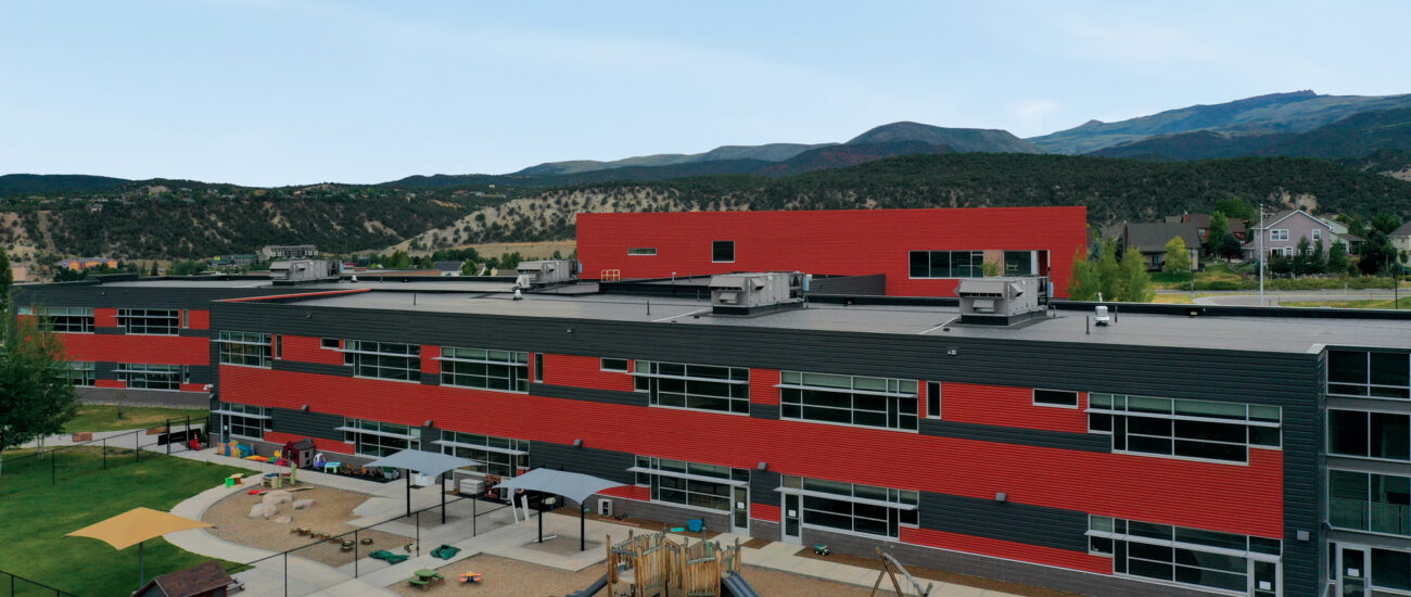 Eagle Valley Elementary HR-16 Panel HS-8 Panel L-Panel Charcoal Grey Terra-Cotta Zinc Grey