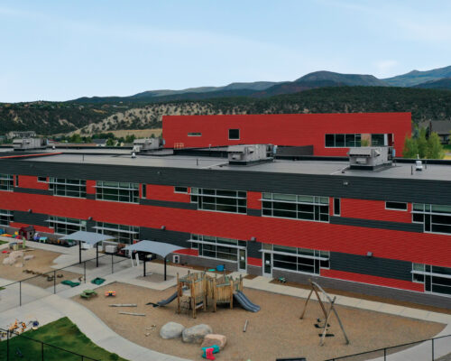 Eagle Valley Elementary HR-16 Panel HS-8 Panel L-Panel Charcoal Grey Terra-Cotta Zinc Grey