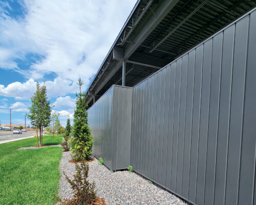 ADCO Fleet Architectural Privacy Fence Vee-Panel Charcoal Grey