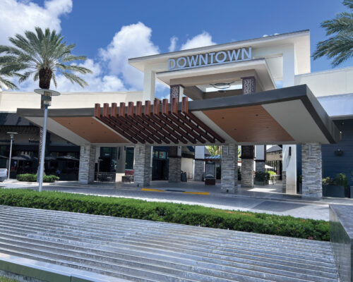 Downtown Palm Beach Gardens FW-1025 Panel Honey Walnut