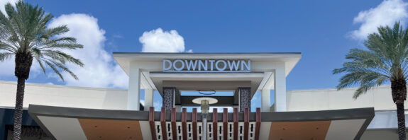 Downtown Palm Beach Gardens FW-1025 Panel Honey Walnut
