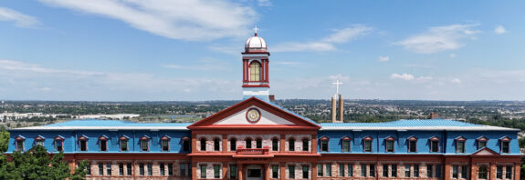 Regis University Main Hall Classic Shingle Bristol Blue