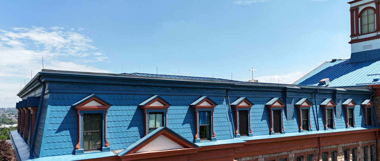Regis University Main Hall Classic Shingle Bristol Blue