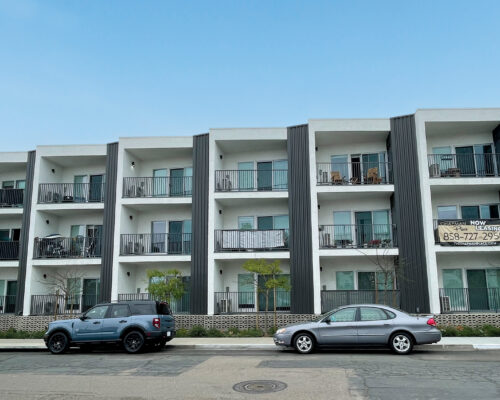 Chapman Place Apartments Deep-Deck Panel Charcoal Grey