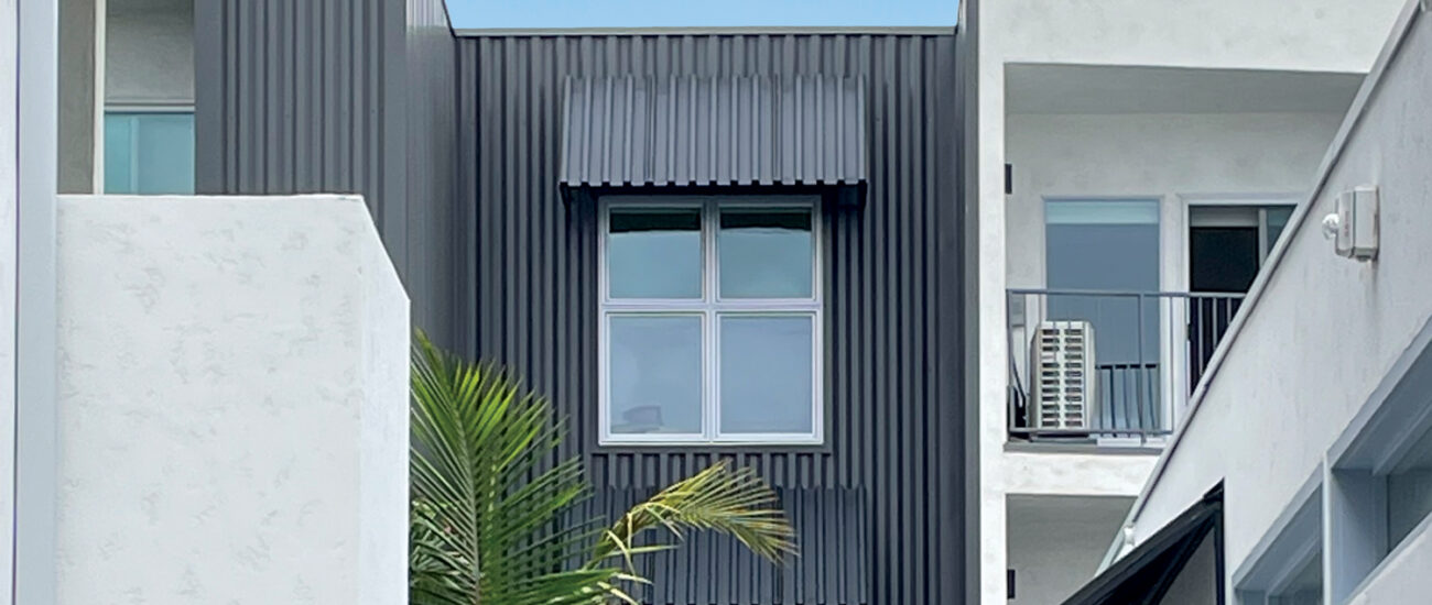 Chapman Place Apartments Deep-Deck Panel Charcoal Grey