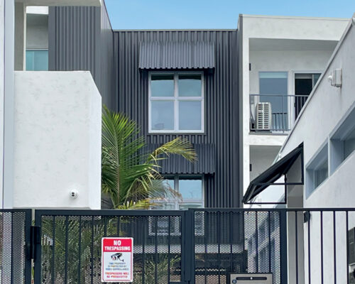 Chapman Place Apartments Deep-Deck Panel Charcoal Grey